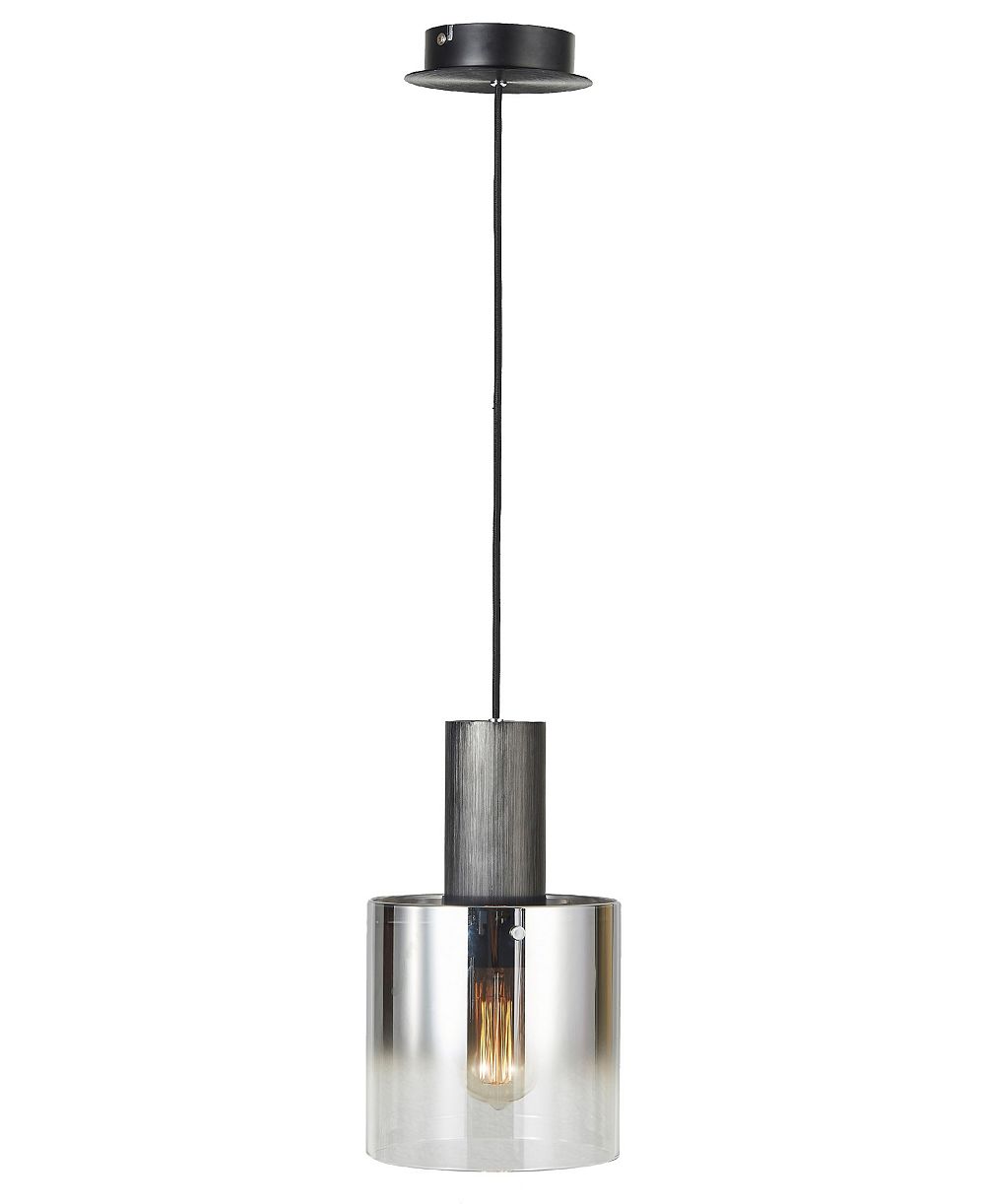ARTCRAFT Lighting Henley 8" Metal Smoke Glass Pendant