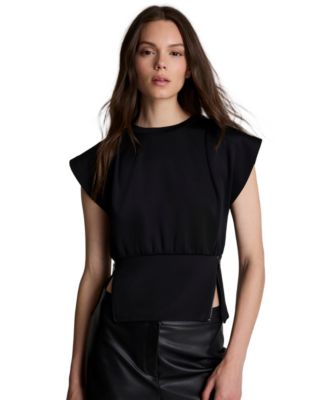 Женская футболка Kenneth Cole Zip sides Crewneck Tee