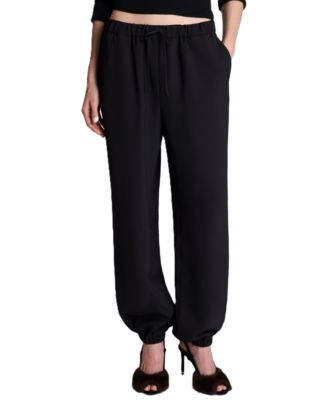 Kenneth Cole Women's Vision Twill Drawstring Jogger Pants