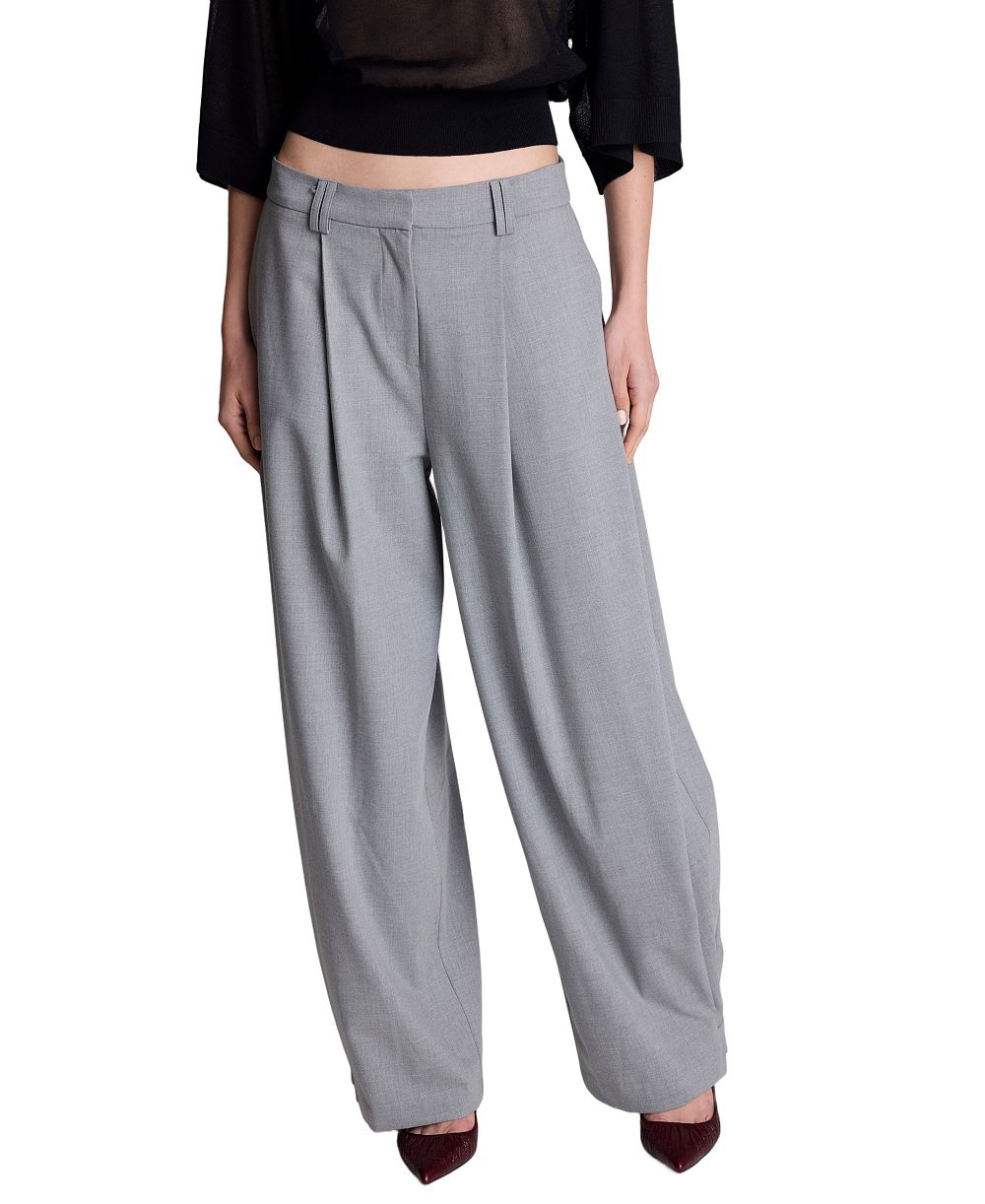 Kenneth Cole Women's High-Rise Accordion Side-Pleat Wide-Leg Pants