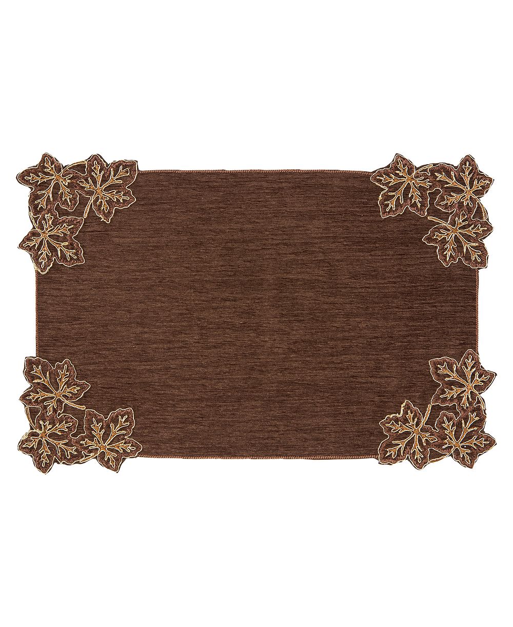 Lenox Lurex Leaves бархатная прямоугольная подставка под тарелку, 13" x 19"
