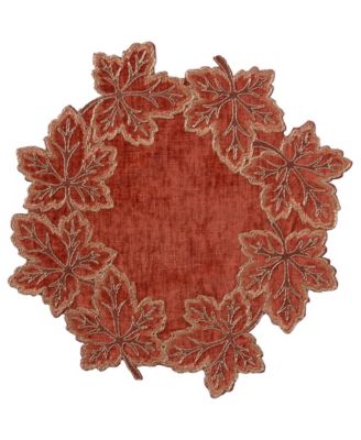 Подтарельник Lenox Lurex Leaves Velvet Round 15" x 15"