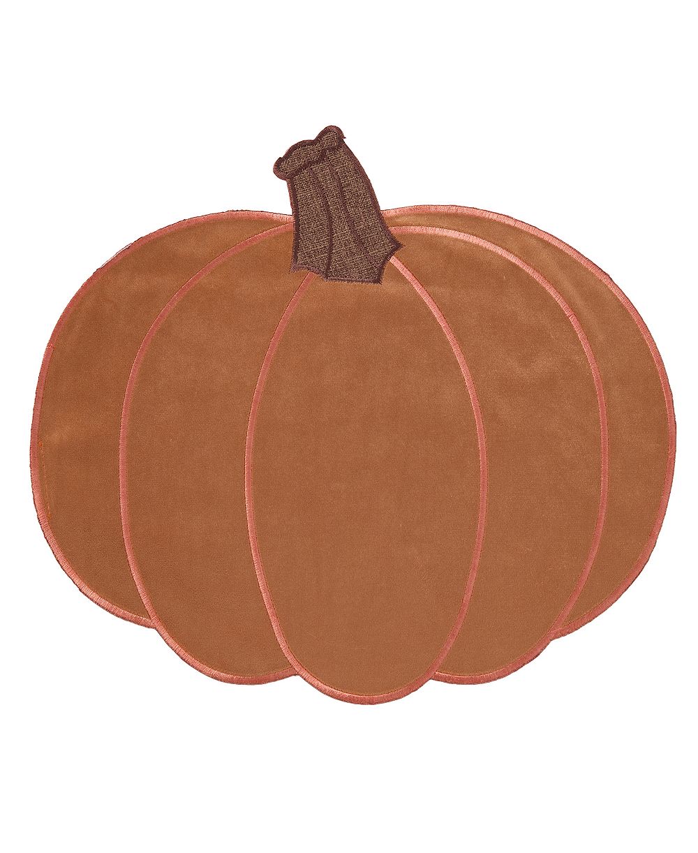 Elrene Pumpkin Velvet Placemat, 15" x 17"