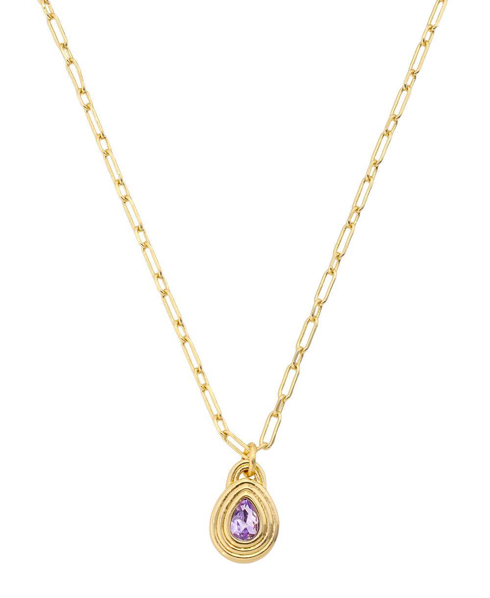 Подвеска Unwritten Crystal, позолота 14k Gold-Plated, с камнем рождения