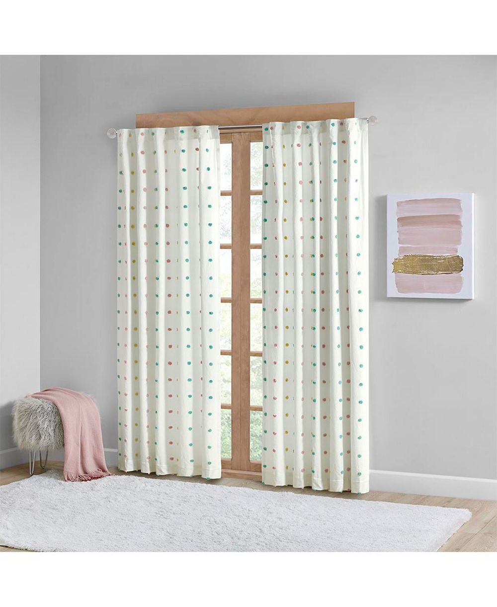 Avobird Cotton Jacquard Pom Pom Curtain Panel