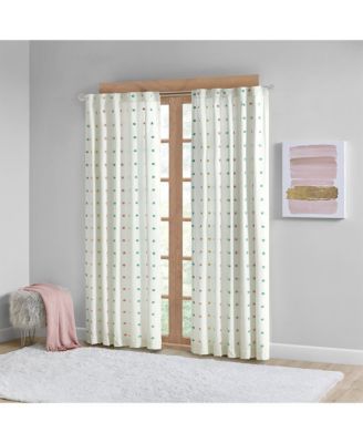 Avobird Cotton Jacquard Pom Pom Curtain Panel
