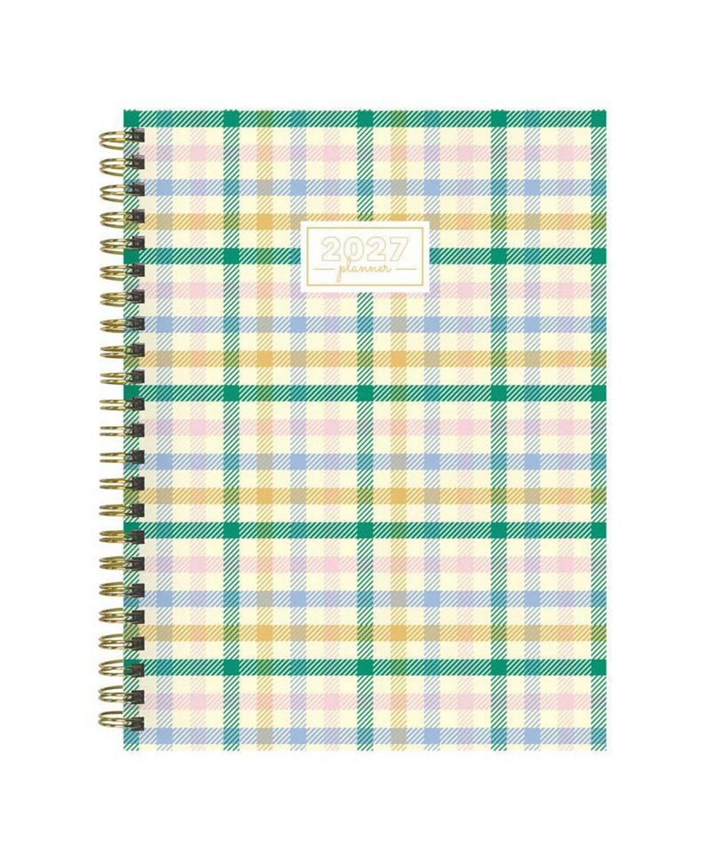 TF Publishing Paper Goods 2027 Pastel Plaid Medium Weekly Monthly Planner
