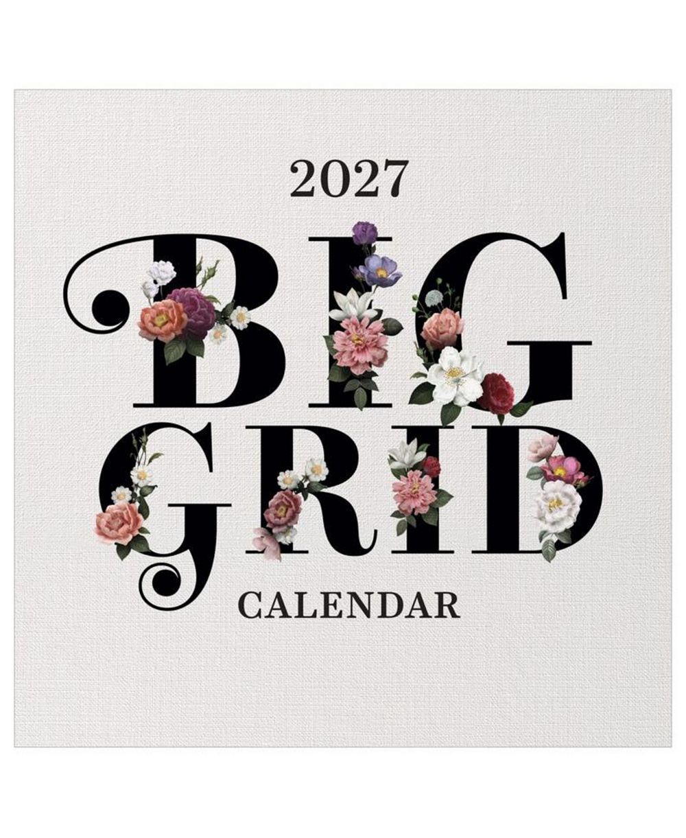 Настенный цветочный календарь на 2027 год TF Publishing Paper Goods Big Grid-Floral