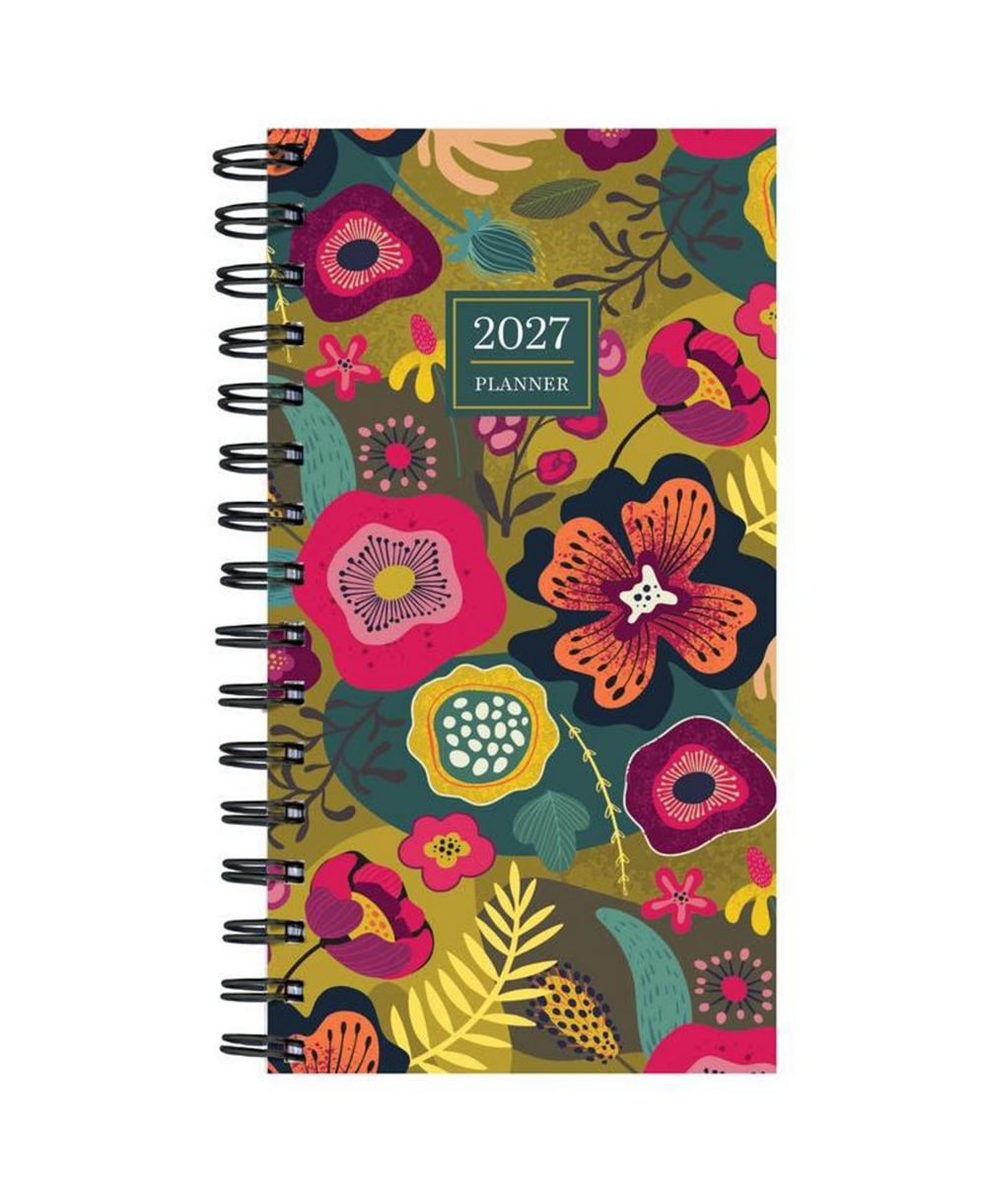 TF Publishing Paper Goods Еженедельный и ежемесячный планер 2027 Funk and Floral, малый формат