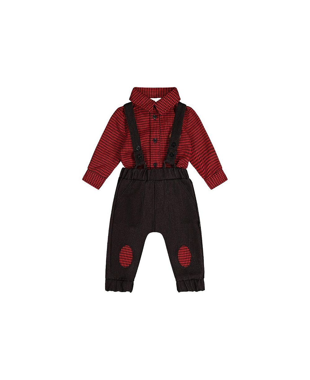 Deux par Deux Baby Boys (3M-24M) Houndstooth Top and Pants Set
