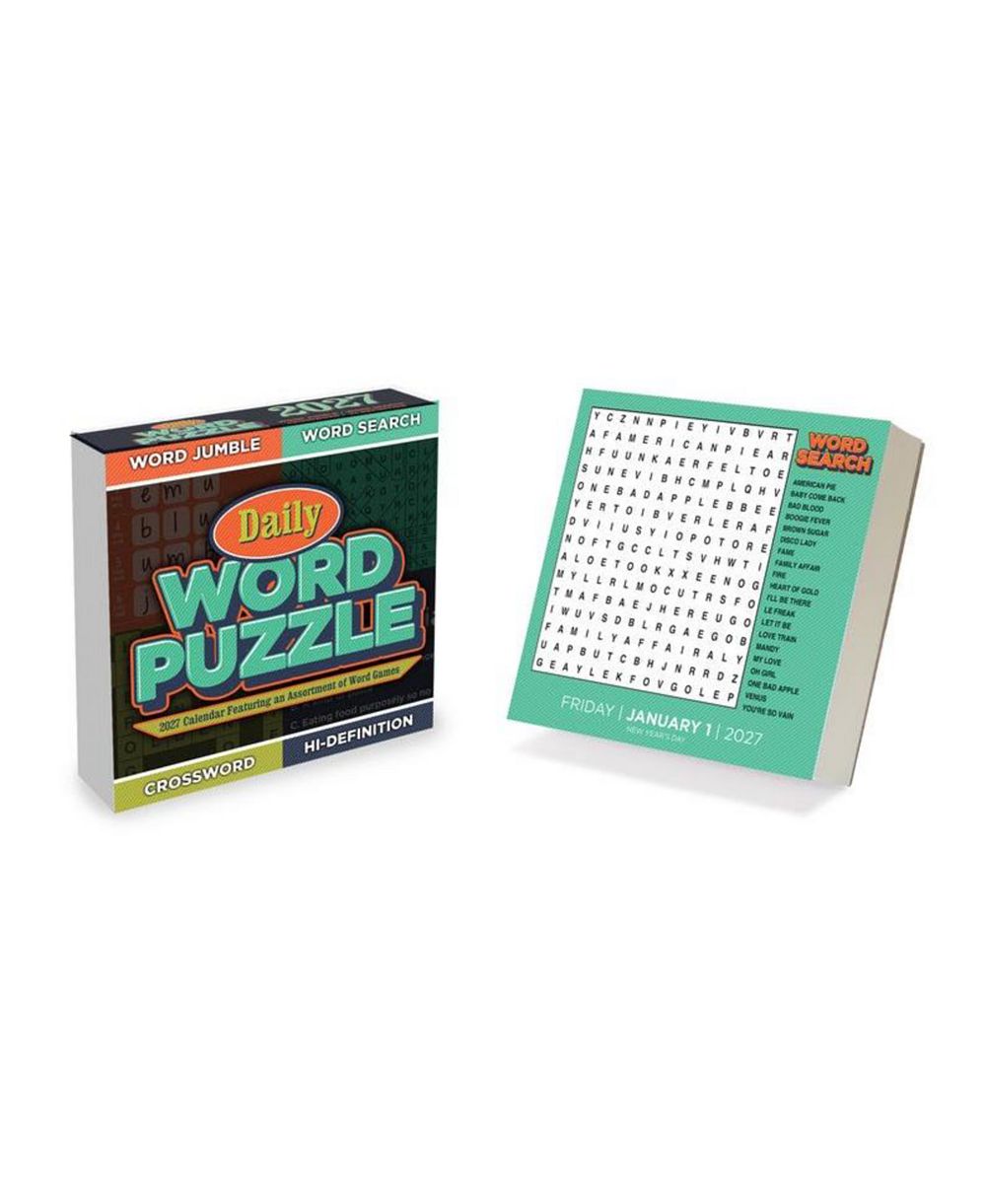 TF Publishing Paper Goods Ежедневный настольный календарь с головоломками 2027 Daily Word Puzzle
