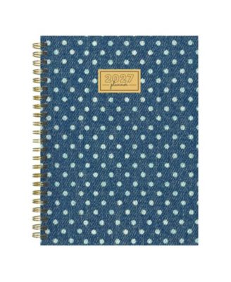 TF Publishing Paper Goods 2027 Denim Dots Medium Weekly Monthly Planner