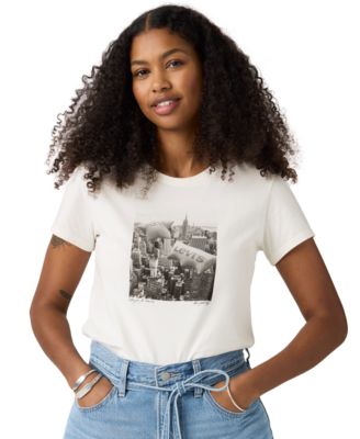 Levi's Женская хлопковая футболка с графическим логотипом 100th Parade Perfect