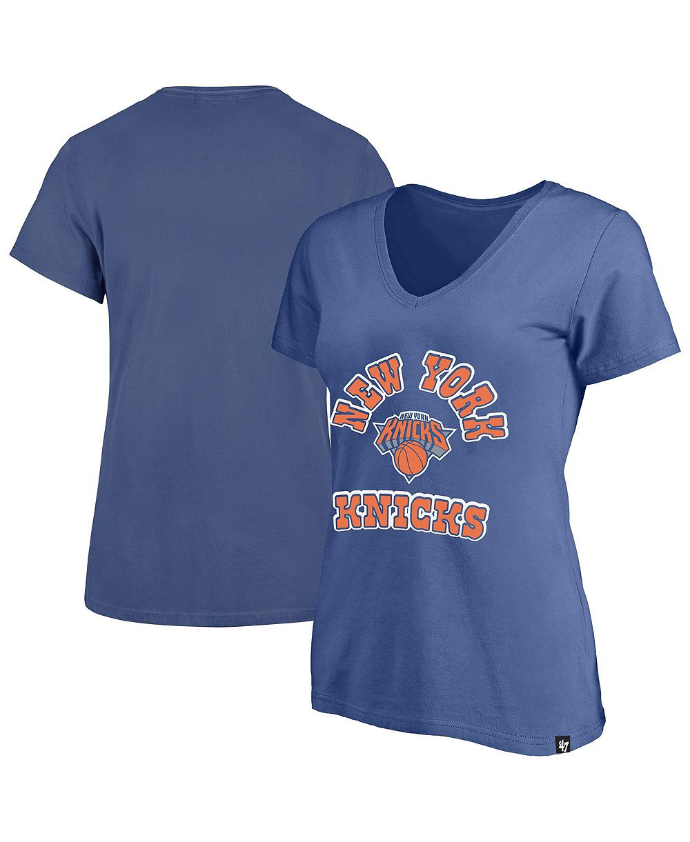 Женская футболка Profile Blue New York Knicks Plus Size Comeback V-Neck