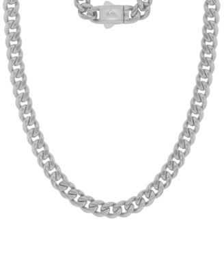 Quiksilver Men's Miami Platinum-Plated Cuban Chain Necklace