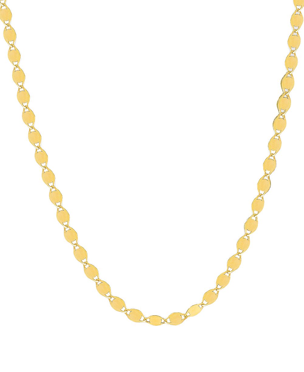 Italian Gold Leaf Chain 18" Necklace (2.2mm) in 10k Yellow Gold