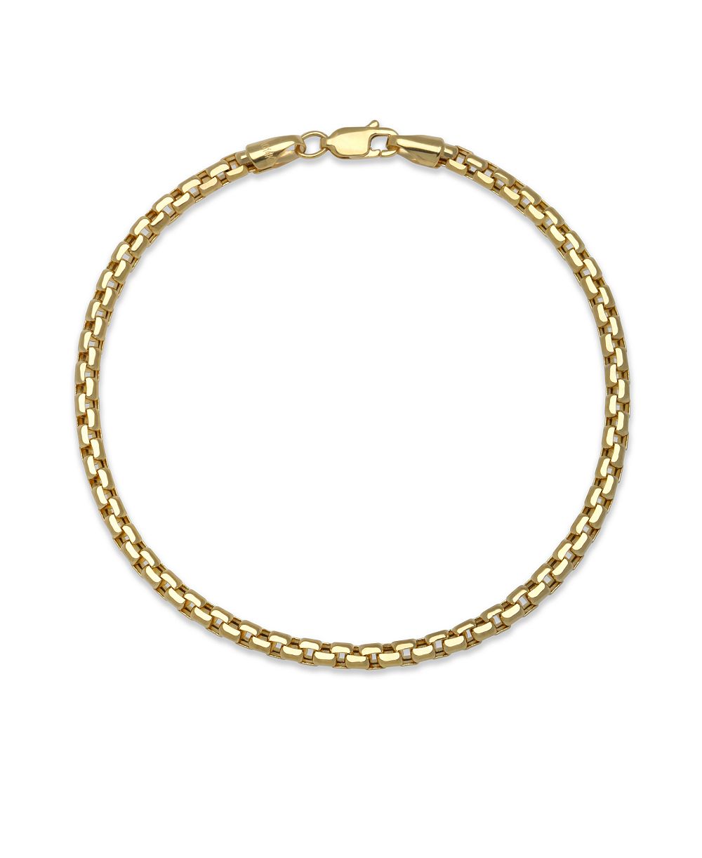 Macy's Diamond-Cut Box Chain 8" Bracelet in 10k Yellow Gold