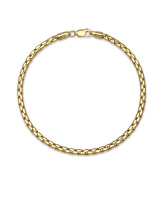 Macy's Diamond-Cut Box Chain 8" Bracelet in 10k Yellow Gold
