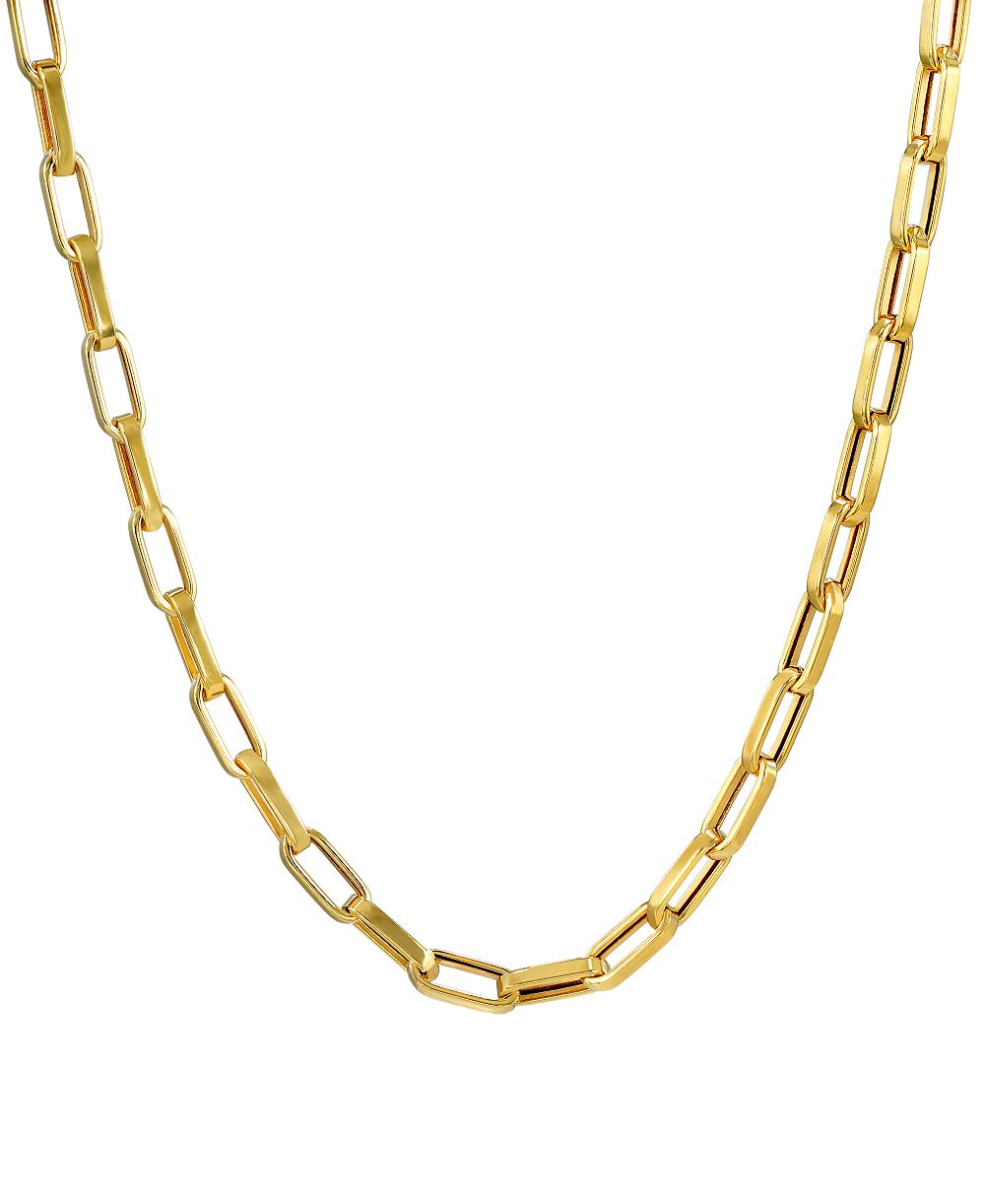 Macy's Wide Paperclip Chain 20" Necklace (1.8mm) in 10k Yellow Gold