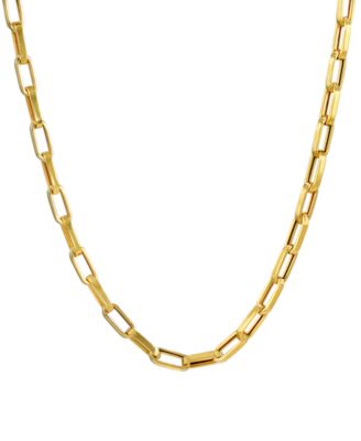 Macy's Wide Paperclip Chain 20" Necklace (1.8mm) in 10k Yellow Gold