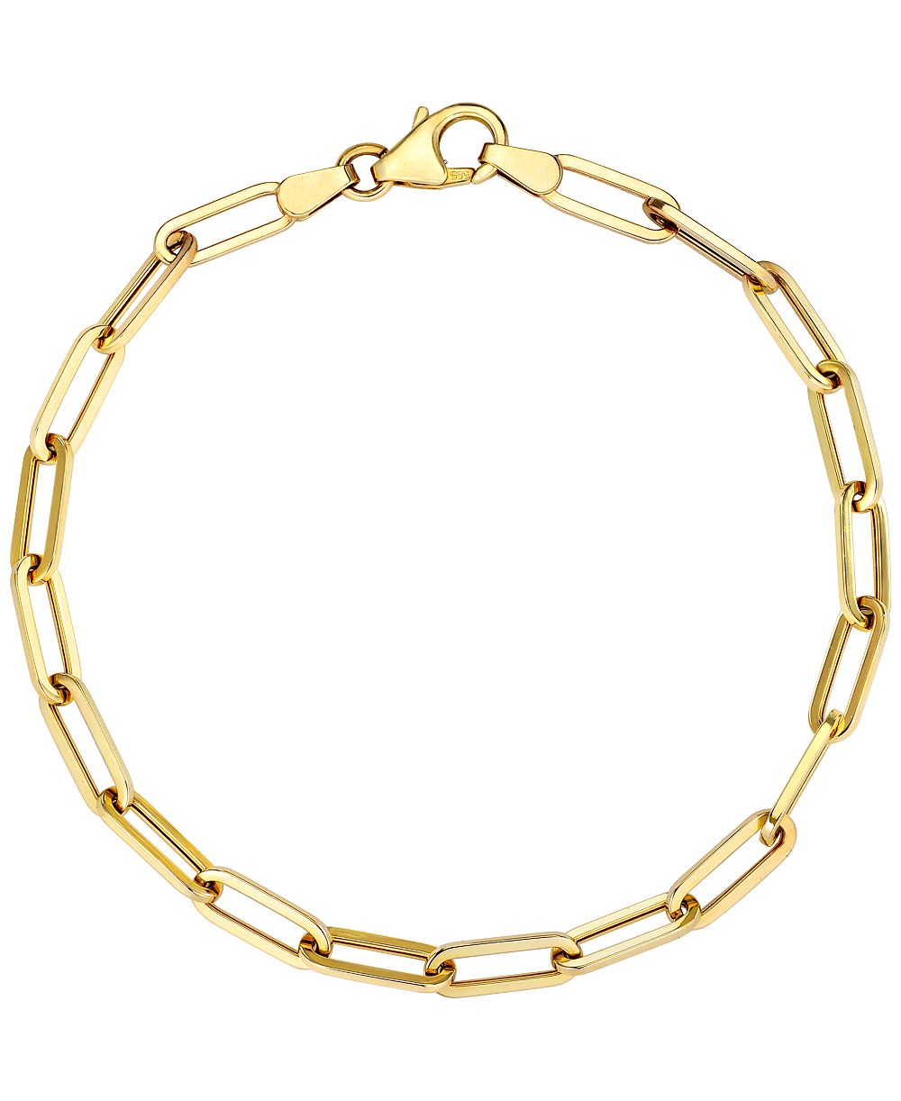 Браслет Italian Gold Paperclip Chain 7.5"