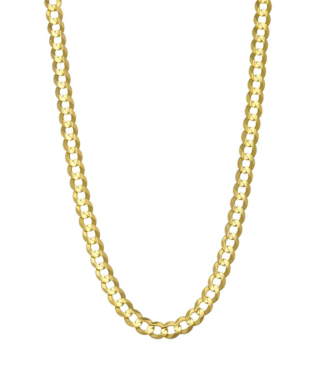 Ожерелье Italian Gold Solid Curb Chain 20" 10k Yellow Gold