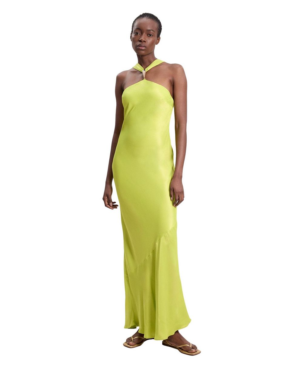 Женское атласное платье Karen Millen Women's Satin Halter Maxi
