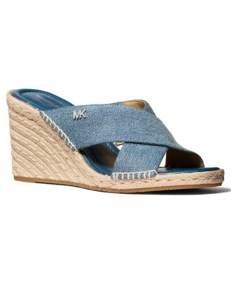 Michael Kors Women's Kenzie Slip-On Wedge Sandals