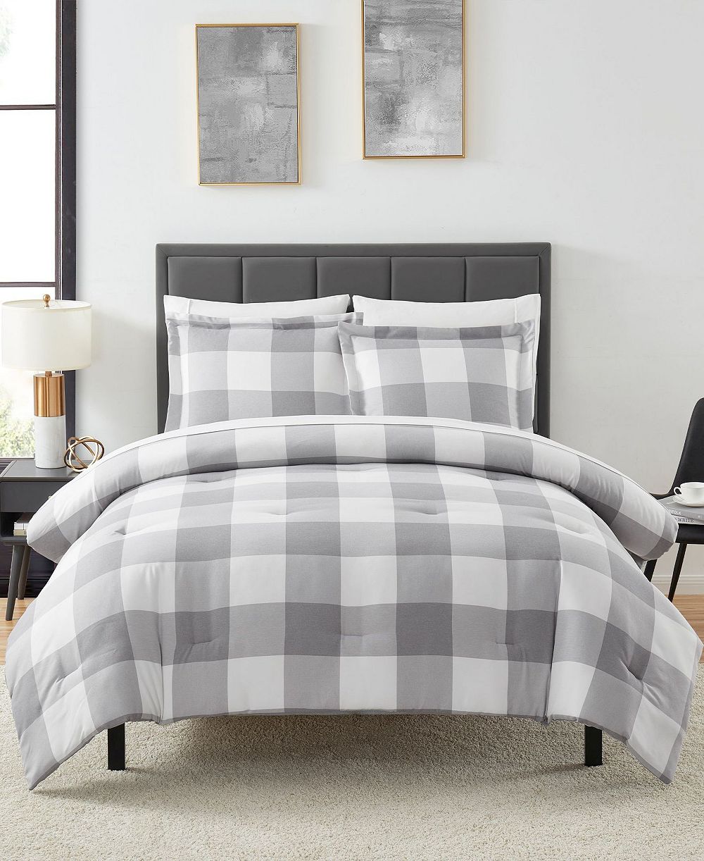 Sweet Home Collection Herringbone Weave Buffalo Check комплект постельного белья из 5 предметов, Twin