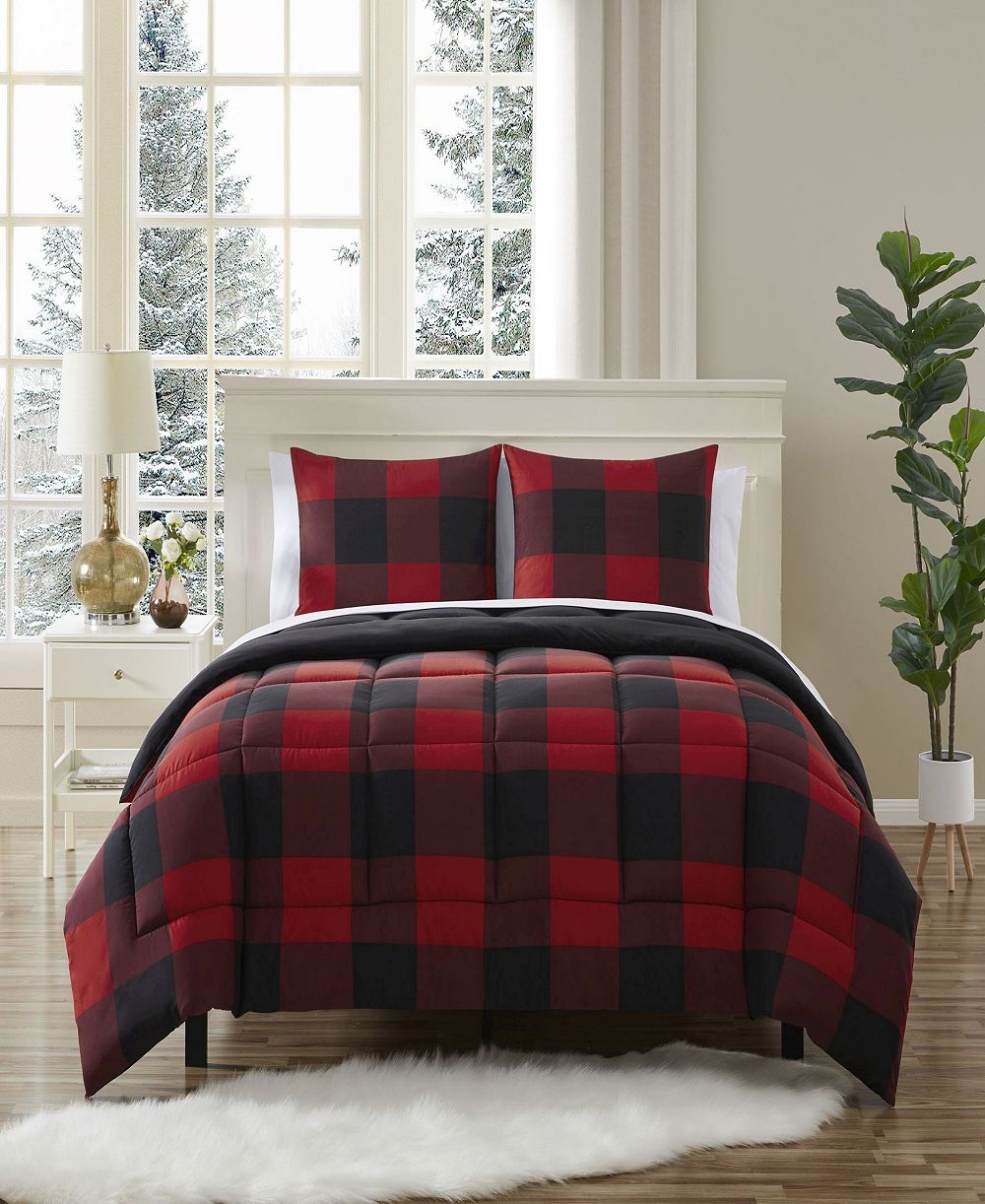 Sweet Home Collection Buffalo Plaid комплект постельного белья из 7 предметов, Queen