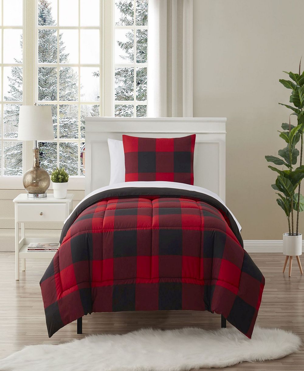 Sweet Home Collection Buffalo Plaid комплект постельного белья из 5 предметов, Twin