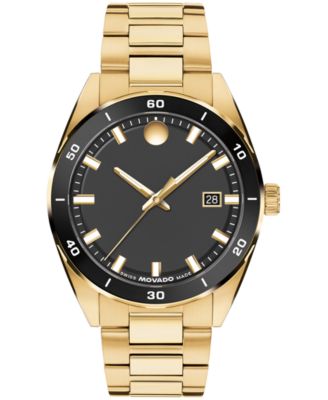 Movado Men's Vantage Swiss Quartz Light Yellow Gold PVD Steel Watch 40mm