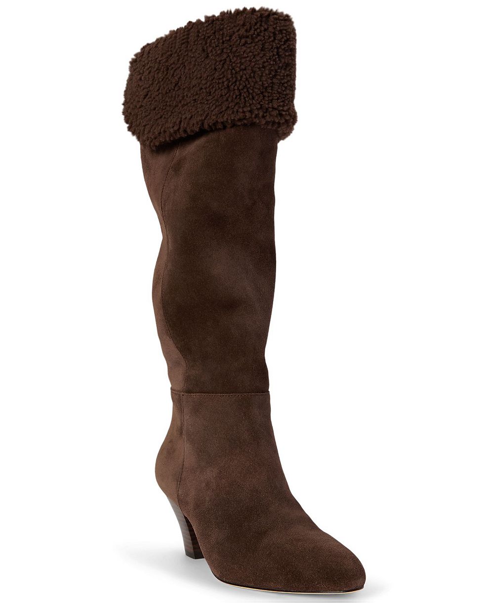 Lauren Ralph Lauren Women's Emersyn Zipper Tall Shearling Boots