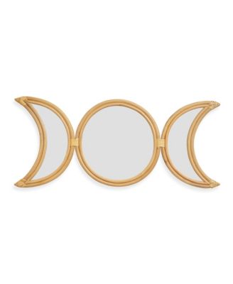 The Artisan & Company, Rattan Crescent Moon Mirror Wall Decoration