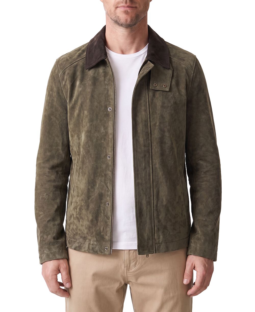 Bagatelle Men's Genuine Suede Stable Ranch Regular-Fit Jacket