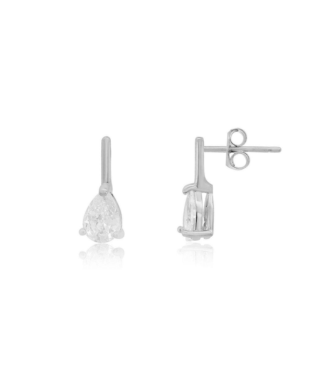 Серьги-капли The Lovery CZ Pear Bar из стерлингового серебра