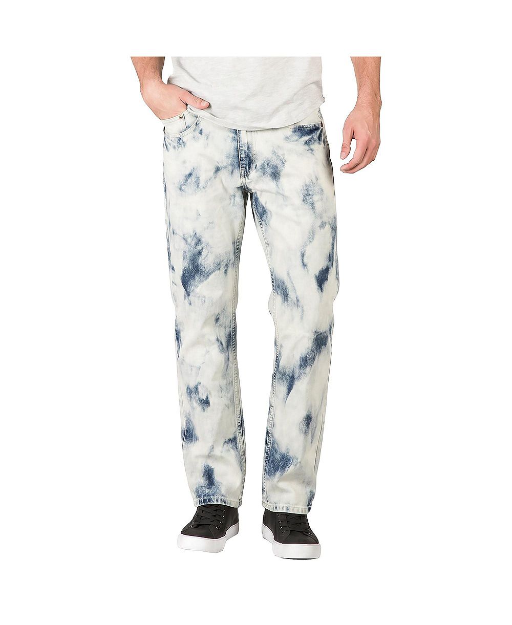 Level 7 Men's Relaxed Straight Ultra Bleached Jeans