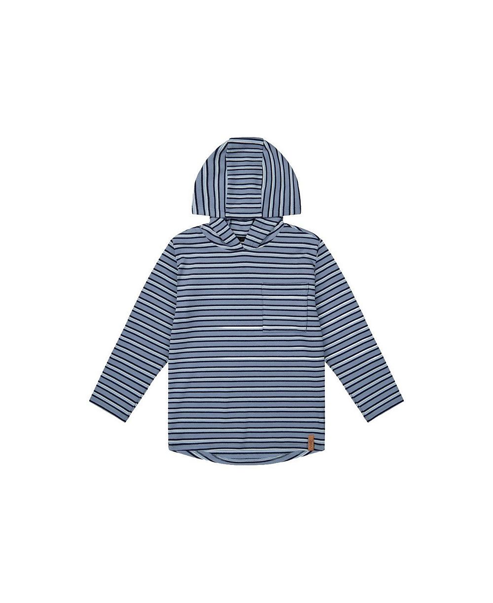 Deux par Deux Детская футболка с капюшоном, полосатый трикотаж, для мальчиков и девочек