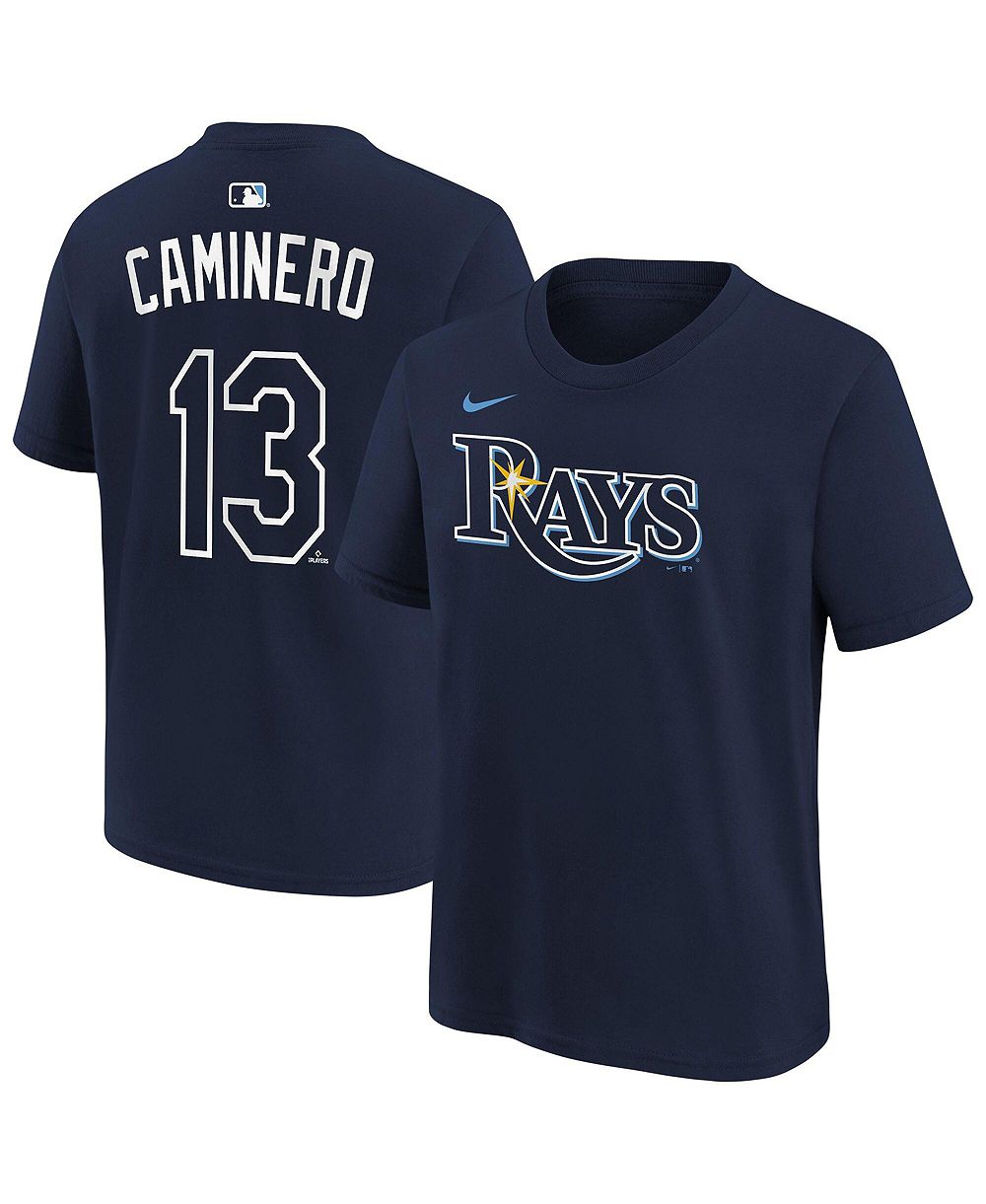 Детская футболка Nike Navy Tampa Bay Rays Name & Number Caminero