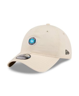Мужская регулируемая кепка New Era Beige Charlotte FC Micro Team Logo 9TWENTY