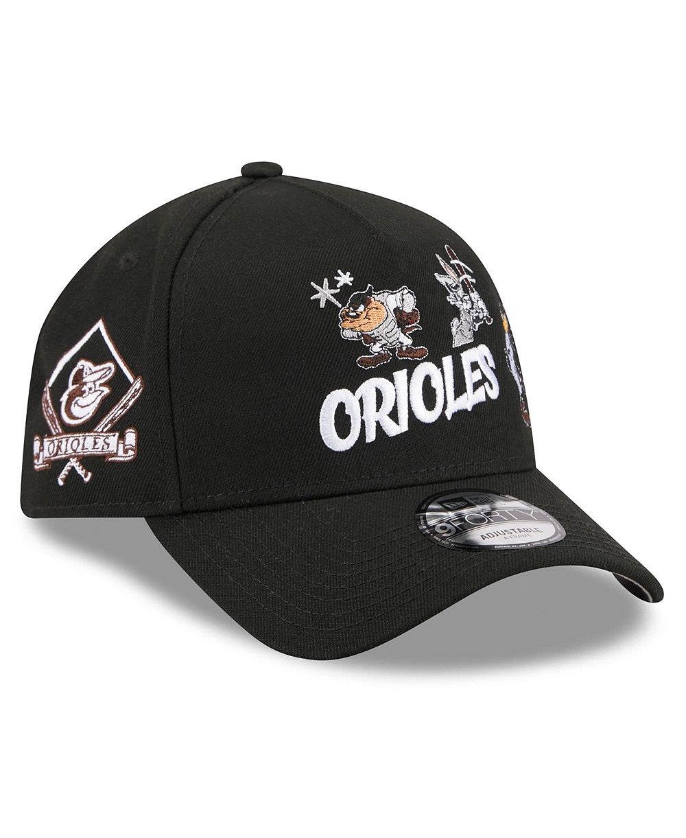 New Era кепка A-Frame 9FORTY регулируемая для мальчиков и девочек Black Baltimore Orioles Looney Tunes