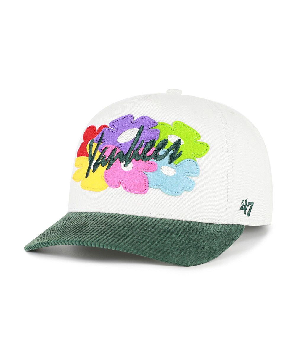 '47 Brand Men's White/Green New York Yankees Flora Gallery Hitch Adjustable Hat