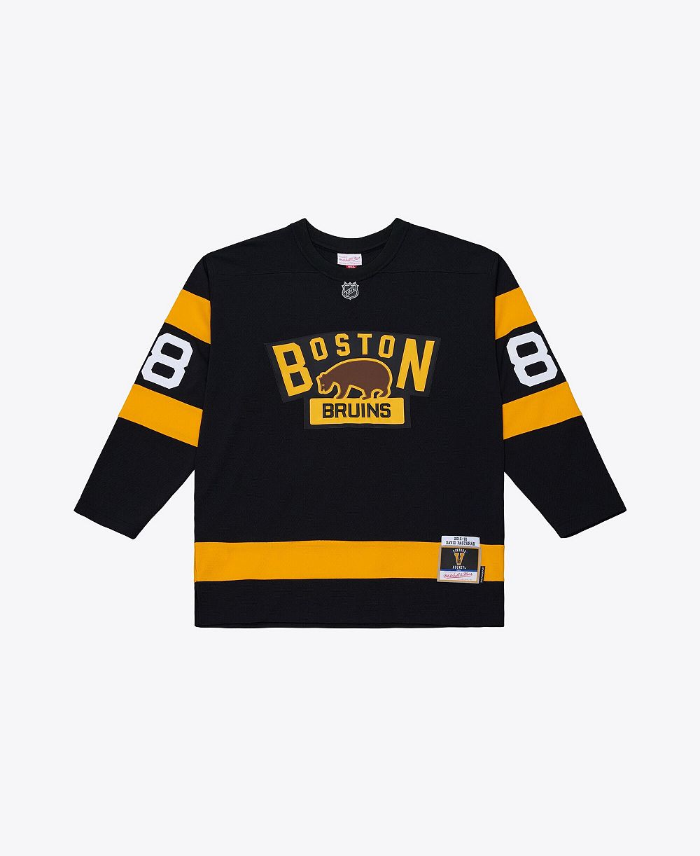 Мужская джерси Mitchell & Ness Boston Bruins 2015 Power Play, черная, David Pastrnak