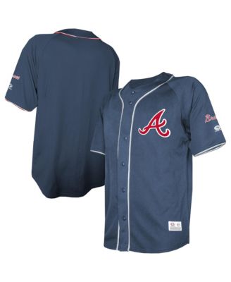 Мужская джерси Stitches Atlanta Braves, темно-синяя