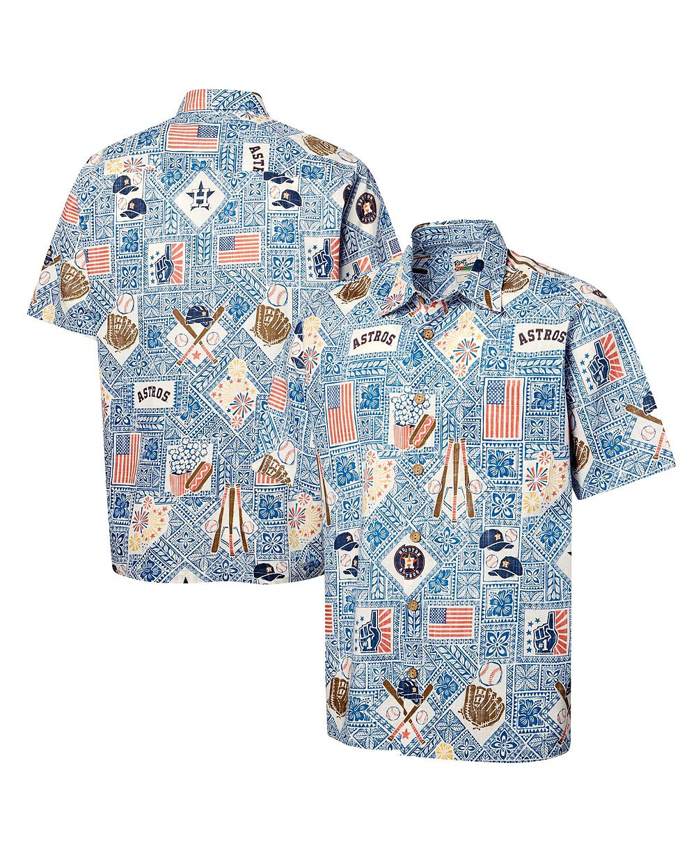 Му Boonская рубашка Reyn Spooner Blue Houston Astros Americana Button-Up