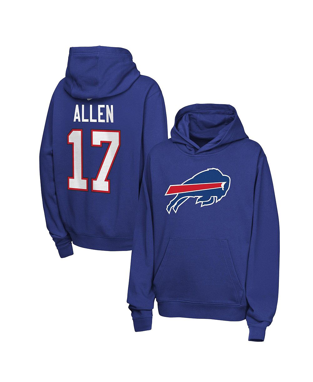 Детское худи Nike Josh Allen Royal Buffalo Bills Name & Number Club Fleece