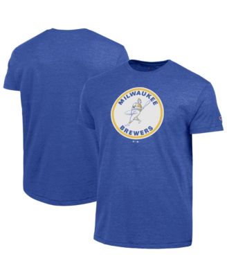 Champion Men's Royal Milwaukee Brewers Cooperstown Logo Tri-Blend T-Shirt