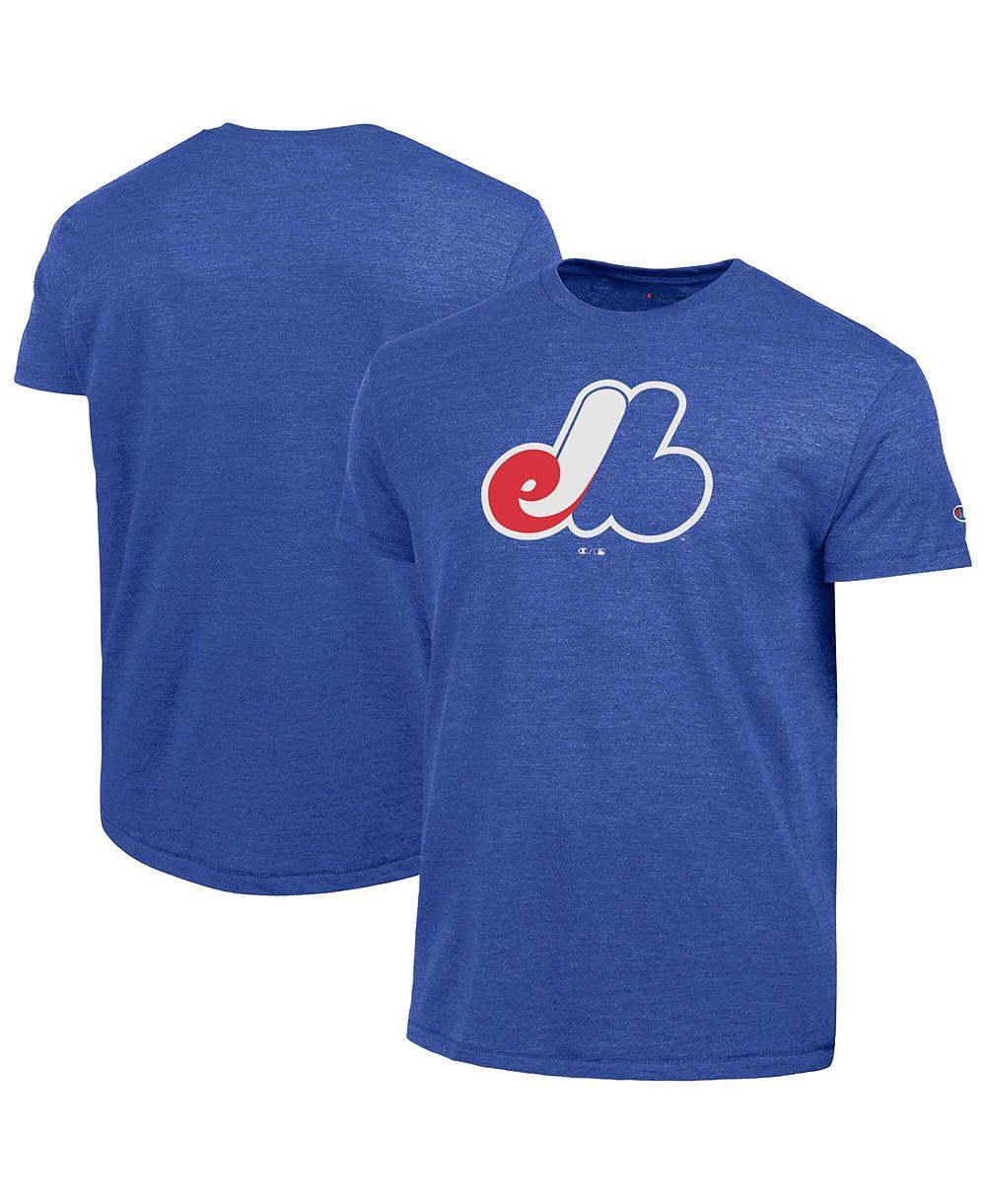 Мужская футболка Champion Montreal Expos Cooperstown Logo Tri-Blend, синяя