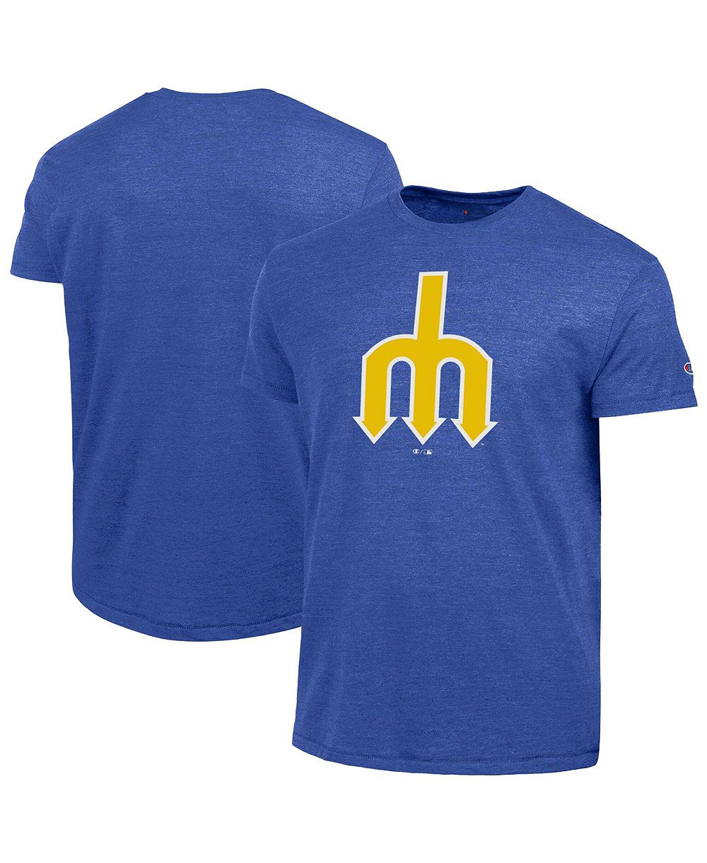 Champion Мужская футболка Tri-Blend с логотипом Cooperstown Seattle Mariners Royal