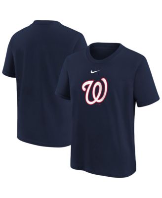 Nike Big Boys and Girls Navy Washington Nationals Large Logo T-Shirt